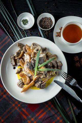 Грудка с грибами