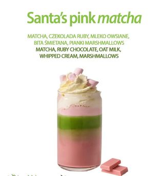 Santa's pink matcha can