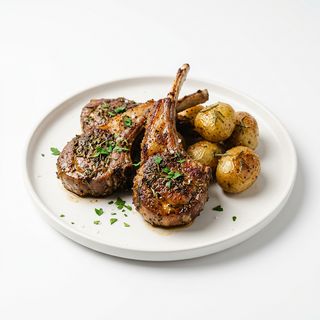 Costilla De Cordero Con Guarnición