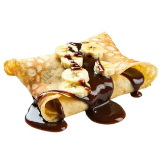 Crepe con plátano y chocolate