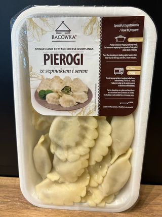Pierogi ze szpinakiem i serem