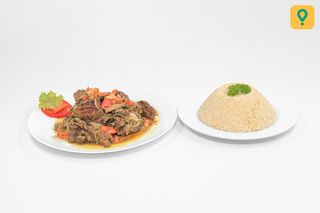 Porc Grillé Avec Pate  + Ration D'attiéké