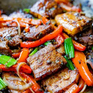 Devilled pork