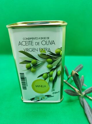Lata Aceite de Oliva Virgen Extra AROMA VAINILLA  Sin Filtrar 250ml  