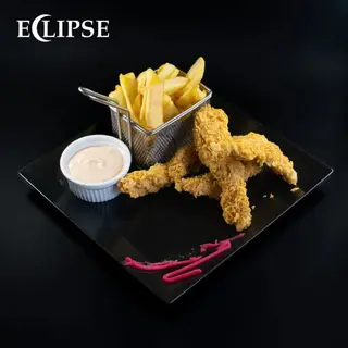 Crispy cu cartofi prajiti si sos