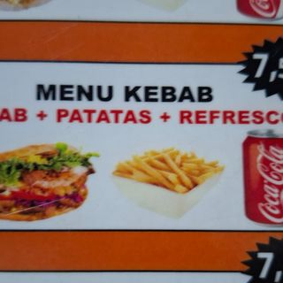 Menú kebab de pollo