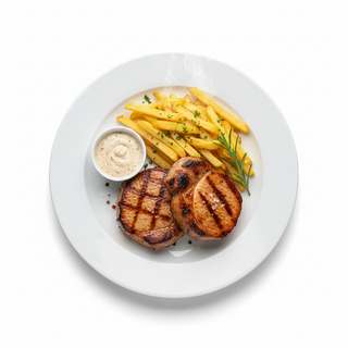 Friptura cu traditie din cotlet de porc semiafumat la gratar