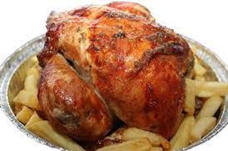Pollo A L'Ast Entero con Patatas Fritas