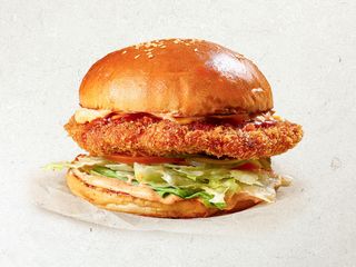 Burger cu pui crocant