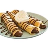 Crepe De Chocolate Caliente Con Nata