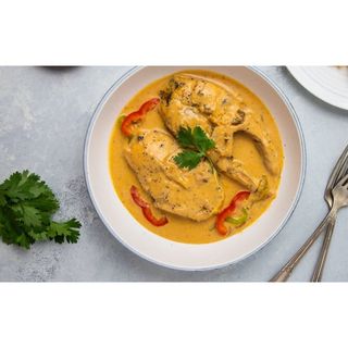 Coconut Fish, Rice and Kachumbari