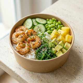 Poké Gambas (Léger, marin et plein de goût)