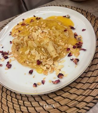 Crepe de Laranja c/ Sorvete de Baunilha