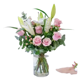 Bouquet di rose e gigli