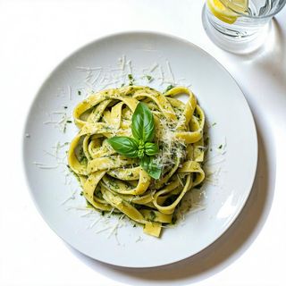 Menù tagliatelle al pesto
