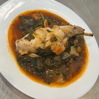 Заешко бутче със спанак