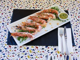 Gamberoni ai ferri con salsa guacamole CodArt 909