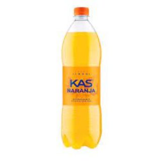 KAS Naranja Zero Refresco con gas sabor Naranja sin Azúcar Botella 1 Litro