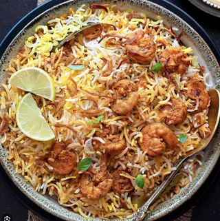 Prawn biryani