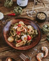 Паста "Тальятелле" с морепродуктами