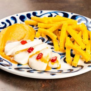 Tagliata vegana con polenta 