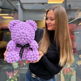 violet cotton teddy