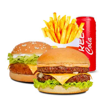 Menu Doublé M14 = Géant + Chicken M
