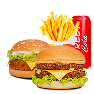 Menu Doublé M14 = Géant + Chicken M