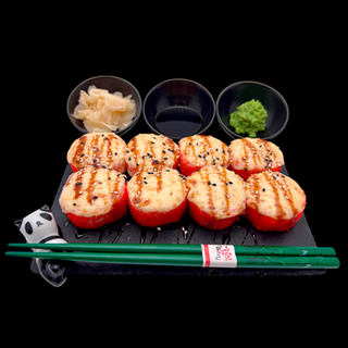 Uramaki z krewetką z zapiekanym serem - 8 szt