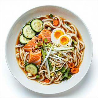 Udon con salmone