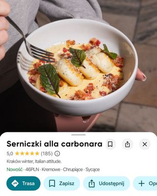 Serniczki Carbonara