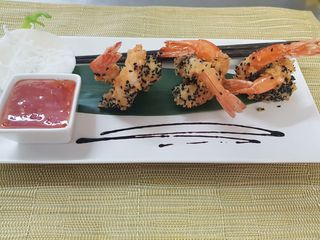 Langostinos Al Sésamo