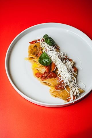 Paccheri Salsiccia e Porcini