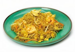 Fideos de arroz al estilo singapur
