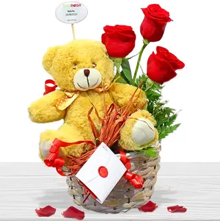 TRIO ROSAS & PELUCHE 3000103