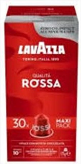 30 CAPSULES DE CAFÉ QUALITE ROSSA NESPRESSO EN ALUMINIUM.  LAVAZZA