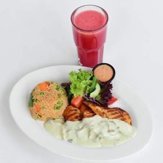 Mushroom Grilled Chicken Breast Combo