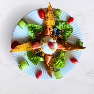 Sałata rzymska z pieczoną dynią