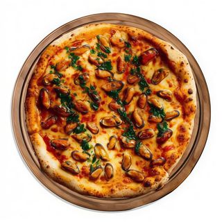 Pizza Mejillones Al Ajillo (Grande)