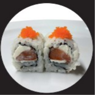 64 Salmón Y Queso Con Masago (8 Uds.)