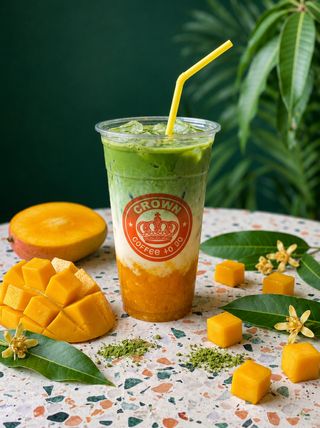 Iced Mango Matcha Latte 22 OZ