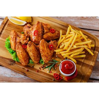 Chicken Tikka 1/4  served with Chips, Coleslaw and Soda 350ml
