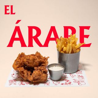 Pollo Frito EL ÁRABE + Patatas Fritas + Salsa