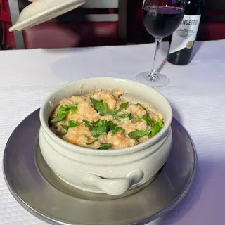 Açorda de Gambas com Alho e Coentros