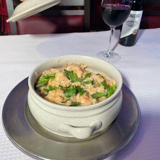 Açorda de Gambas com Alho e Coentros