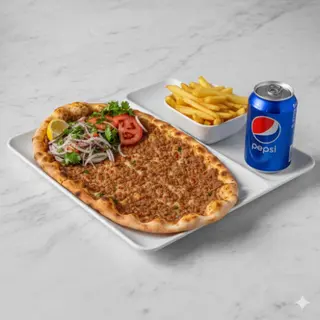 Menú pizza turca (30 cm.)