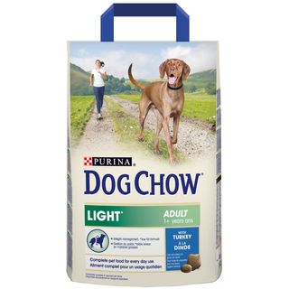 Hrana uscata pentru caini Dog Chow Adult Light, Curcan, 2.5Kg