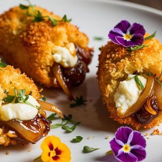 CROQUETAS GOURMET QUESO DE CABRA Y CEBOLLA CARAMELIZADA (6 uds)