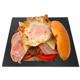 Hamburguesa 200 grs Cojonuda De Panceta Ibérica Y Queso Curado