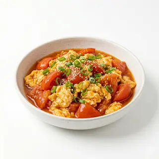Salteado de huevo con tomate